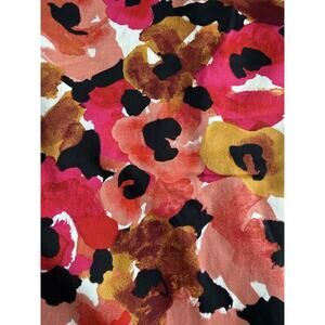 Ann Taylor Pencil Skirt 12 Rose Floral Knee Length Lined Cottagecore Feminine